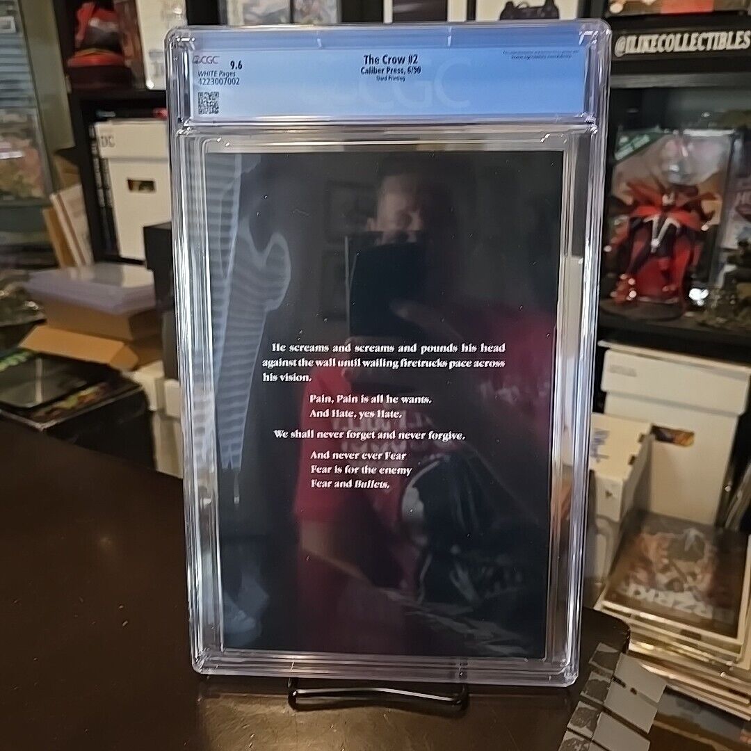 The Crow #2 3rd Printing, Caliber Press 1990 - CGC 9.6 WP - Low Pop