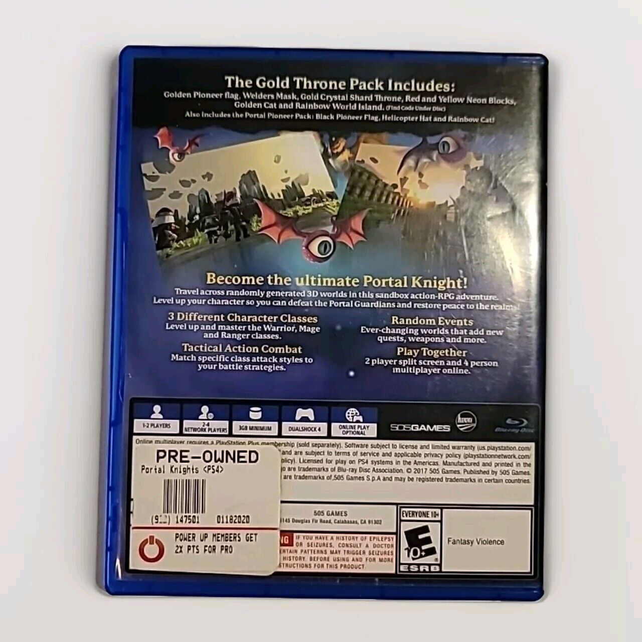 Portal Knights: Gold Throne Edition (Sony PlayStation 4, 2017) No Manual