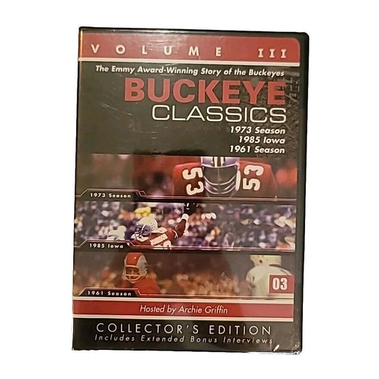 Buckeyes Classics “1973 Season, 1985 Iowa, 1961 Season"  (DVD) Vol 3…BRAND NEW