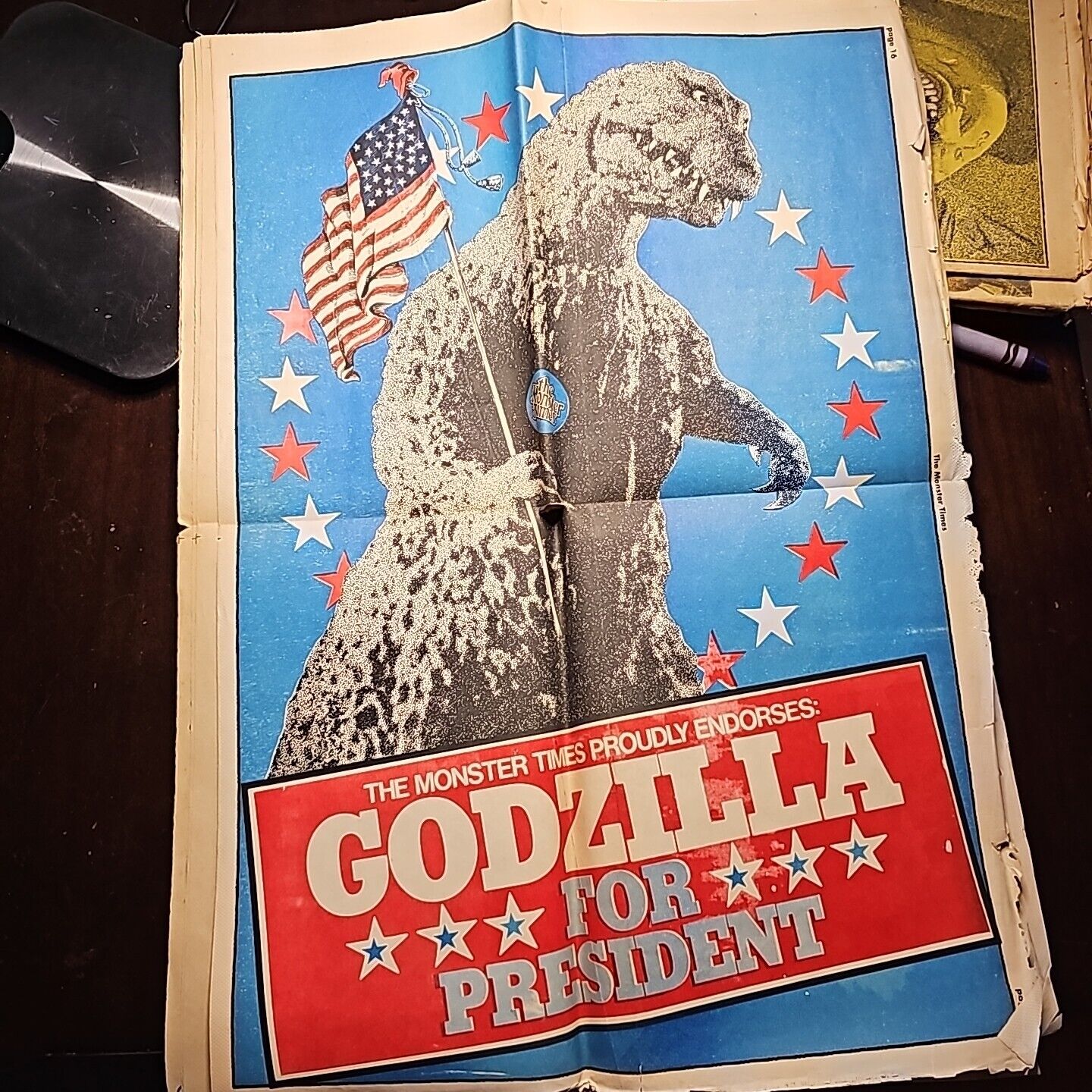 The Monster Times 1970s Superman Comics - Godzilla Poster - Tarantula