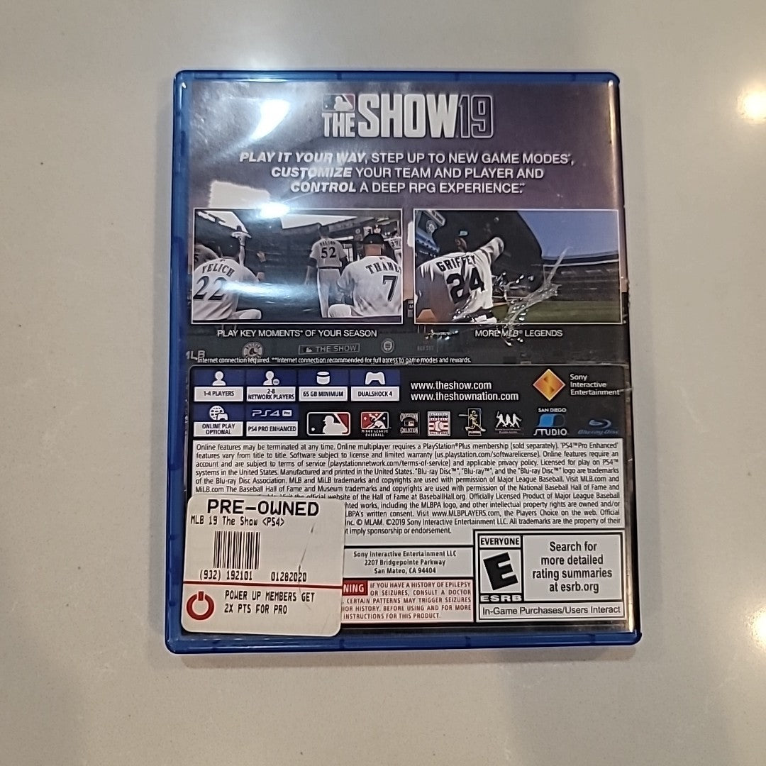MLB The Show 19 Sony Playstation 4 PS4 Video Game 2018 Disc and Case