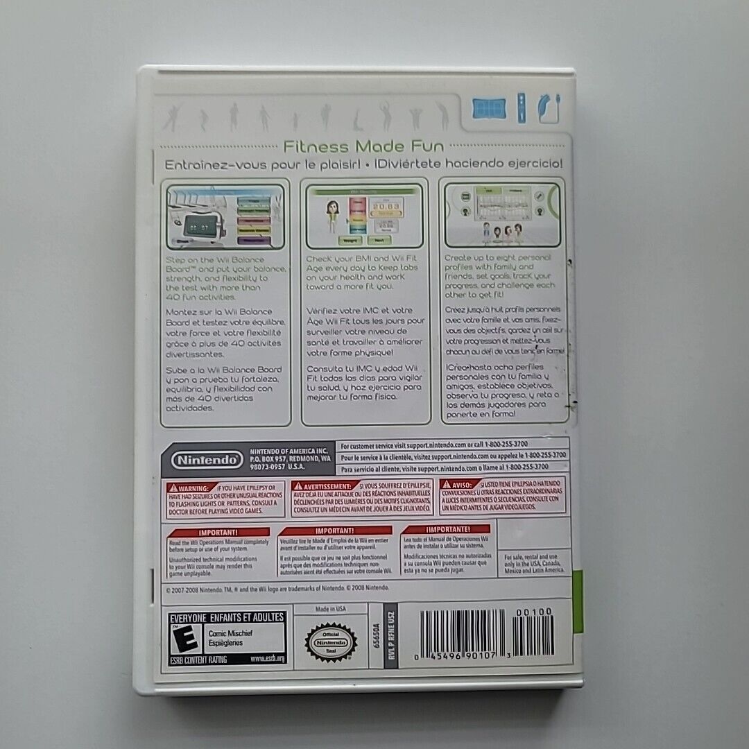 Wii Fit (Nintendo Wii) - Fitness Game Complete w/ Manual - Tested