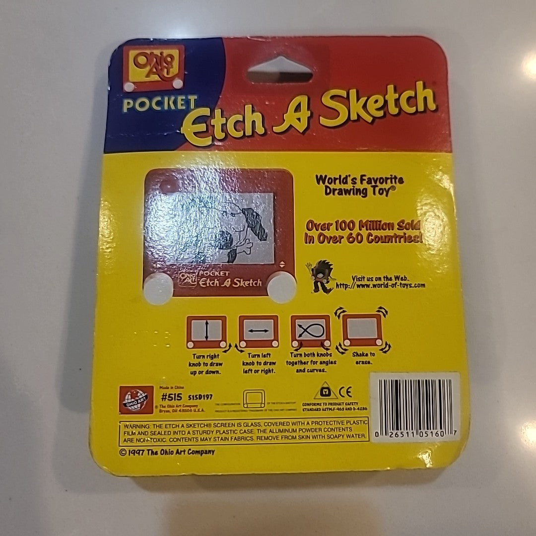 Vintage Pocket Etch A Sketch Ohio Art 1997 NOS 515