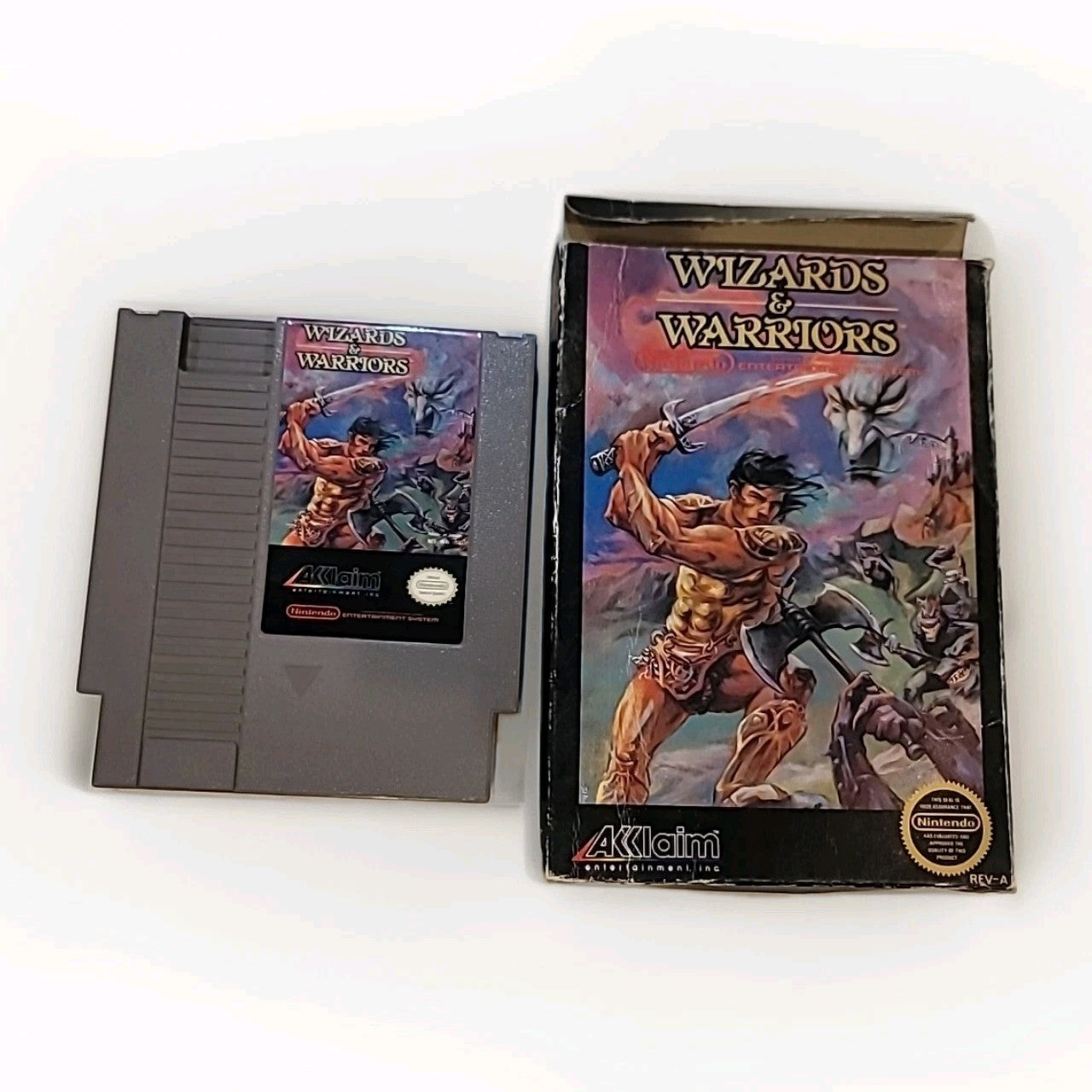 Wizards & Warriors Nintendo NES Cartridge W/ Original Box Acclaim