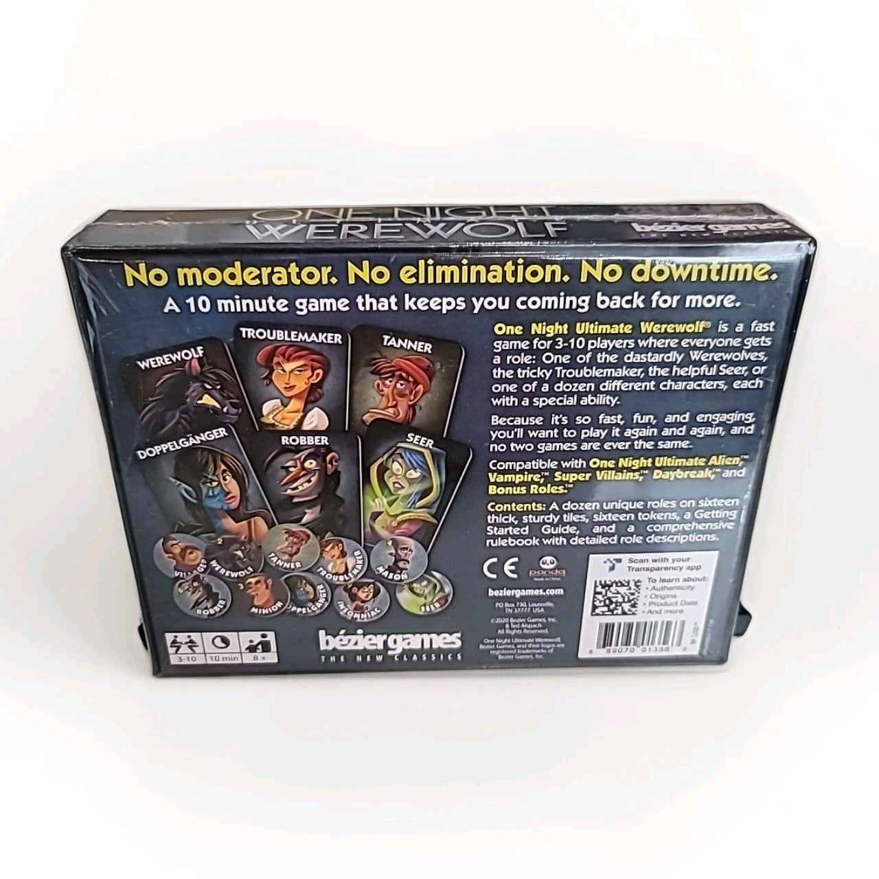 One Night Ultimate Werewolf Board Game Bezier Games Factory Sealed Brand New