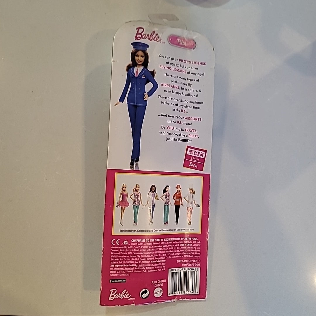 2015 Barbie Pilot Doll Mattel *Box Has Damage Read Description