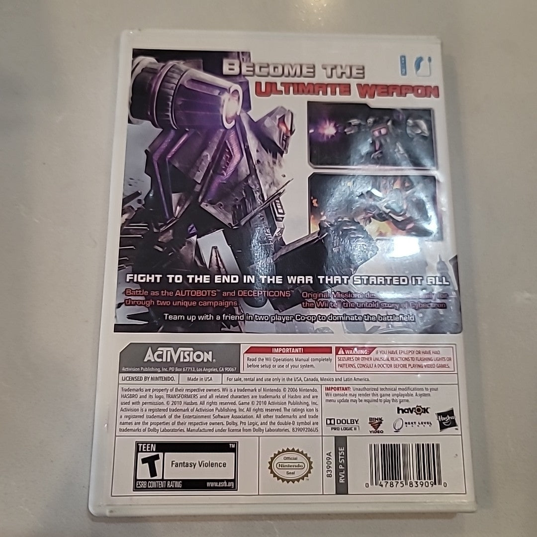 Transformers: Cybertron Adventures (Nintendo Wii, 2010) TESTED & WORKS