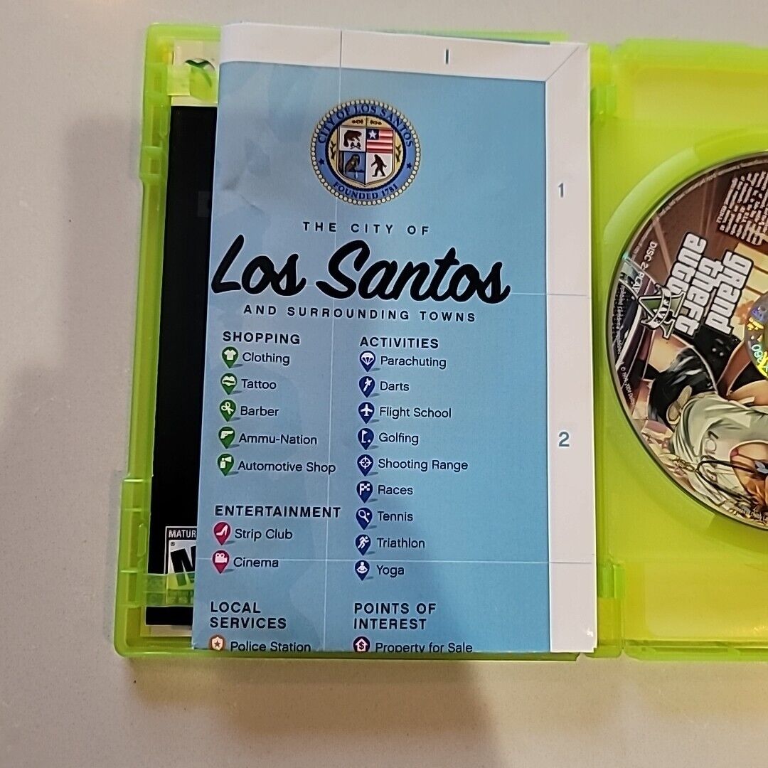 Grand Theft Auto V (Microsoft Xbox 360, 2013) CIB Complete