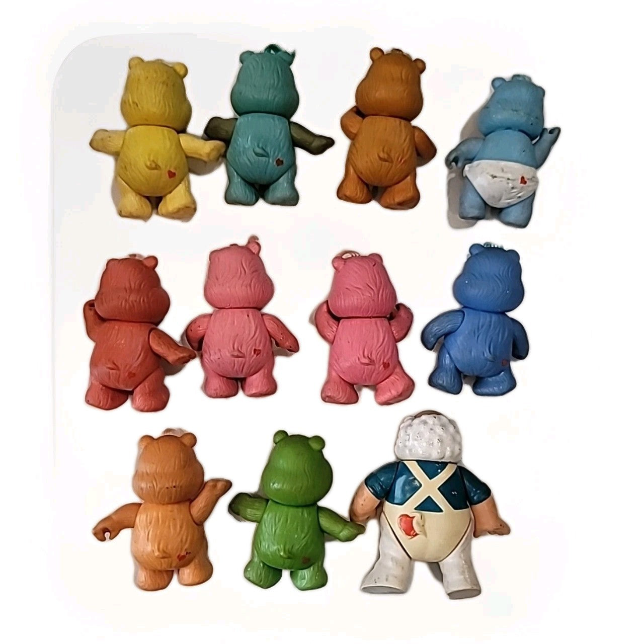 Vintage 1980's AGC Kenner Care Bears 3" PVC Figure Toy Lot Of 11 Carebears