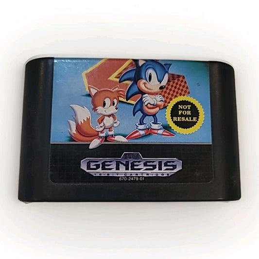 Sonic the Hedgehog 2 Not For Resale (SEGA Genesis, 1992) TESTED and WORKING
