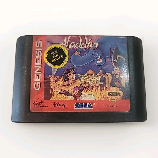 Disney's Aladdin (Sega Genesis, 1993) Authentic, game cart only, tested/works
