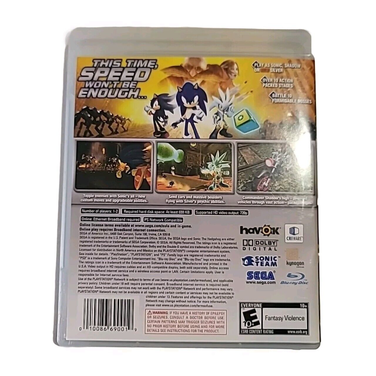 Sonic the Hedgehog (Sony PlayStation 3, 2007) PS3 Complete CIB Tested