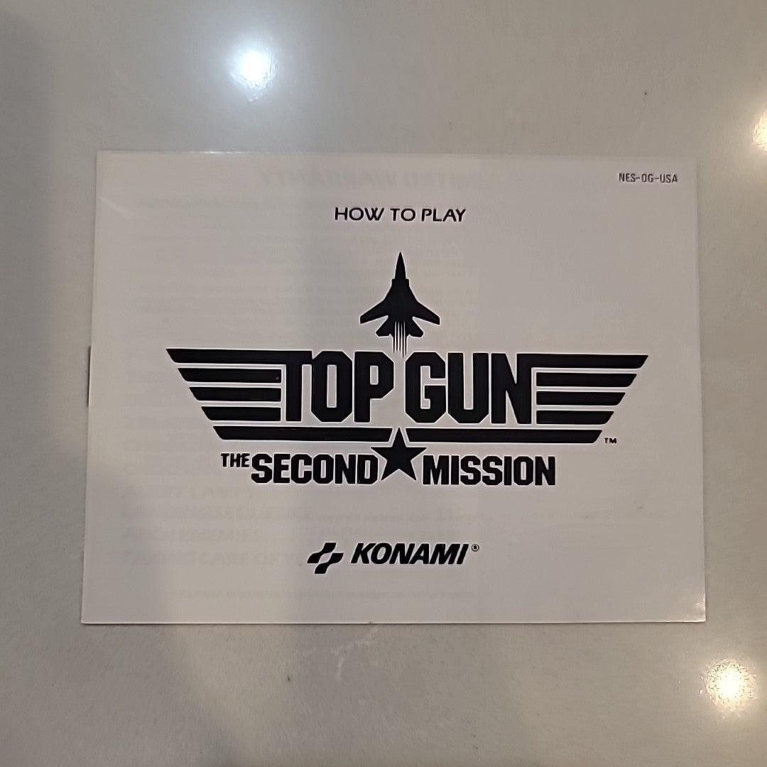 Top Gun (NES, 1987) Game, manual, Foam, Black Cover