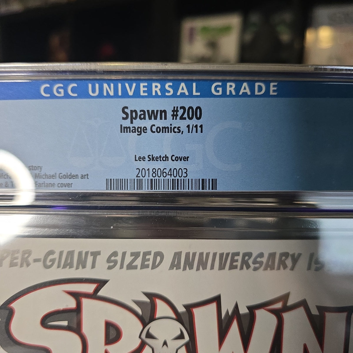 Image Comics Spawn #200 CGC 9.8 Lee Sketch Cover 2011 Todd McFarlane Jim Lee
