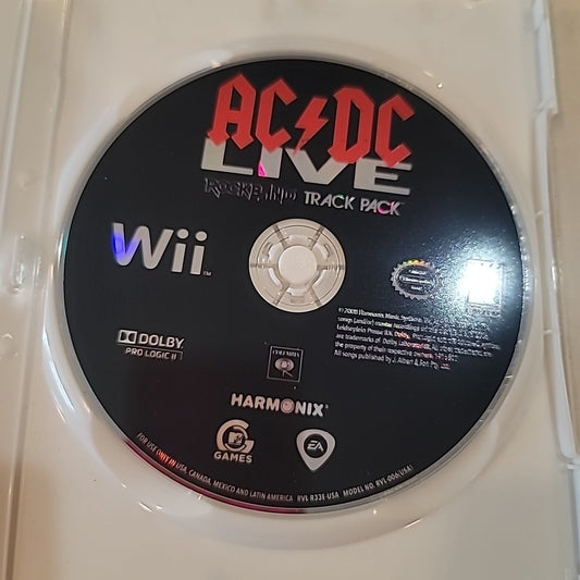 AC/DC Live: Rock Band Track Pack (Nintendo Wii, 2008) Disc Only