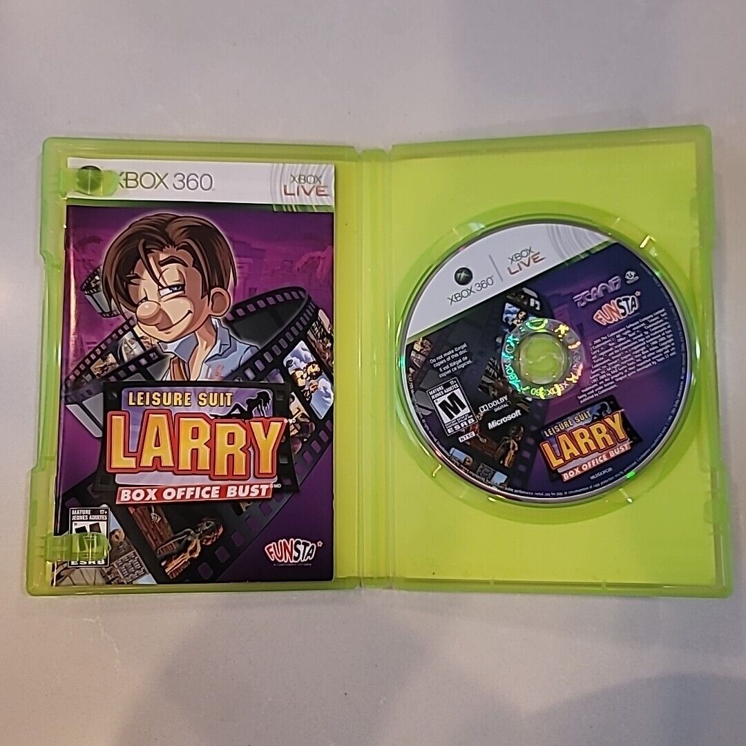 Leisure Suit Larry Box Office Bust (Microsoft Xbox 360, 2009) Complete Cib
