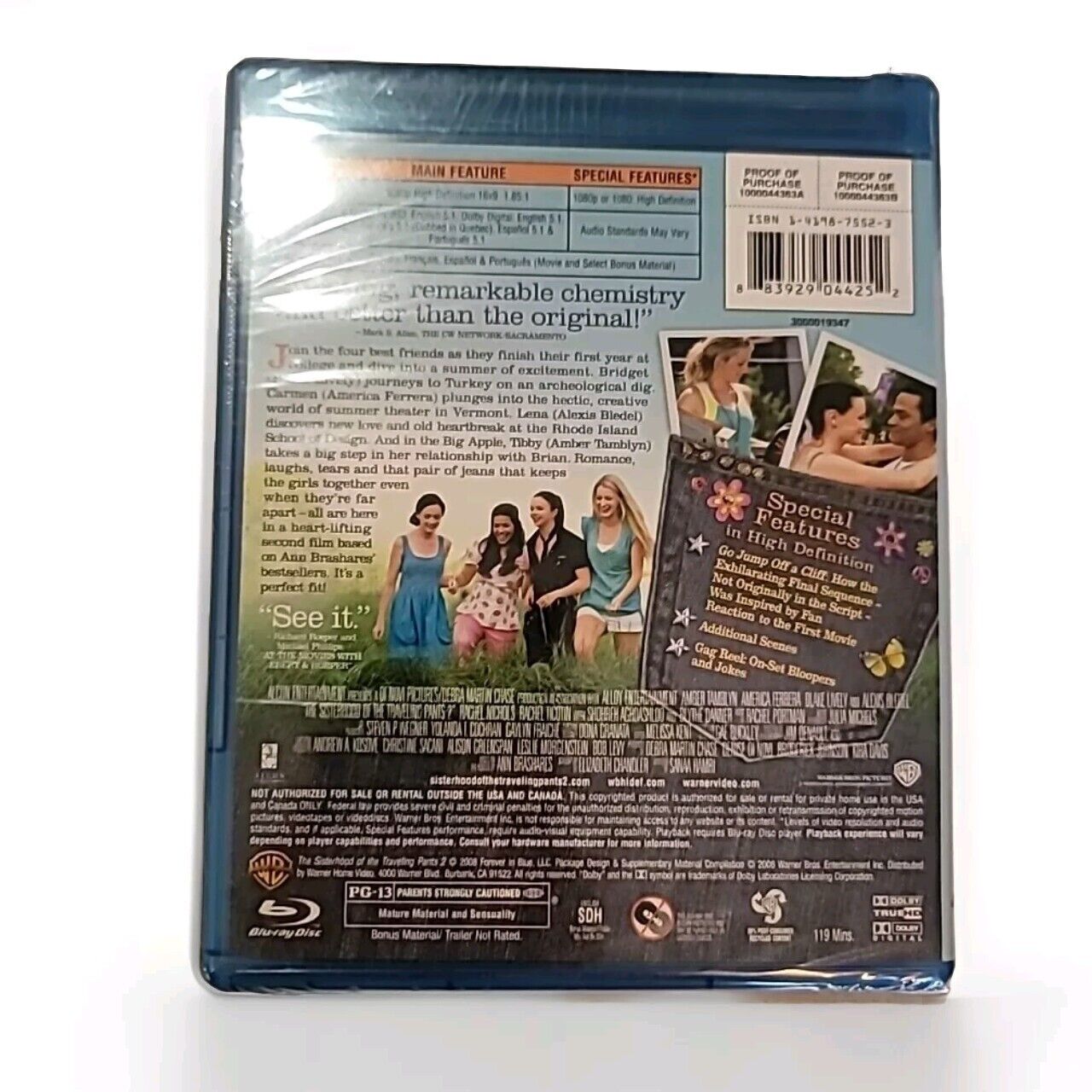 The Sisterhood of the Traveling Pants 2 (Blu-ray, 2008) Brand New Sealed