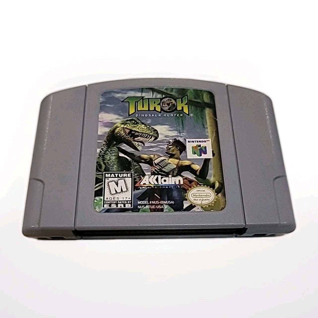 Turok: Dinosaur Hunter (Nintendo 64, 1997) N64 Authentic Tested Cleaned