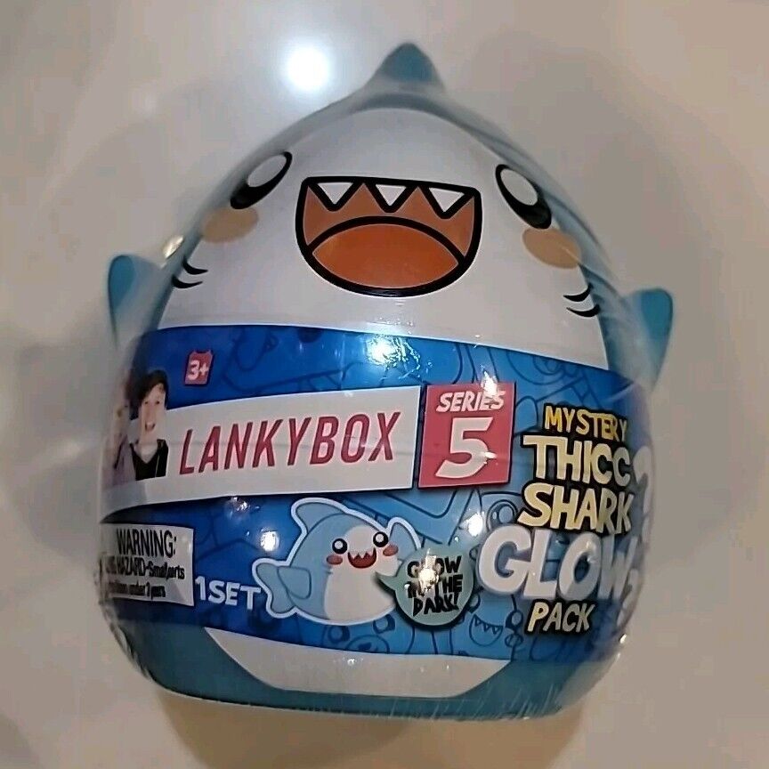 Lanky Box Thicc Shark Glow In The Dark Mystery Mini Figure Pack 6 Piece Series 5