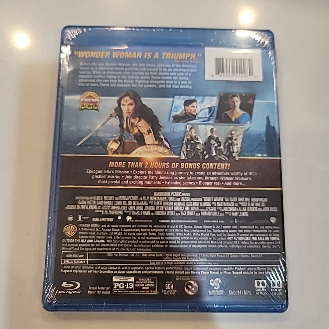 Wonder Woman (Blu-ray/DVD, 2017, 2-Disc Set) NEW