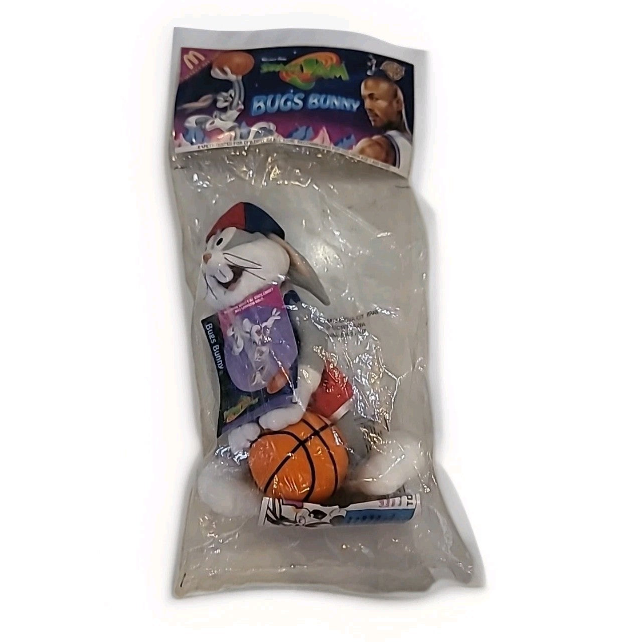 NEW! Space Jam Bugs Bunny McDonalds Plush Toy Movie Collectible 1996 Happy Meal