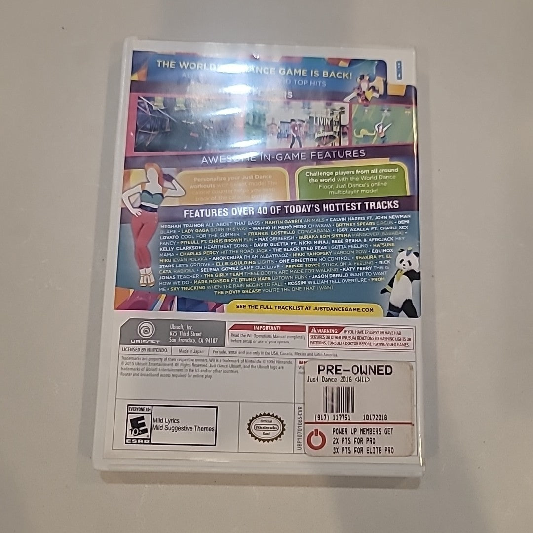 Just Dance 2016 (Nintendo Wii, 2015) CIB Complete Tested Working