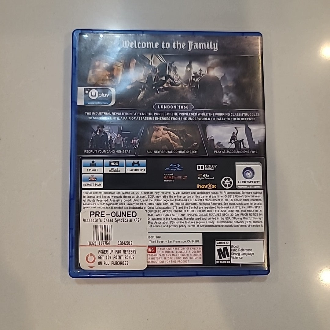 Assassin's Creed Syndicate (PS4, PlayStation 4) Tested - Mint Disc