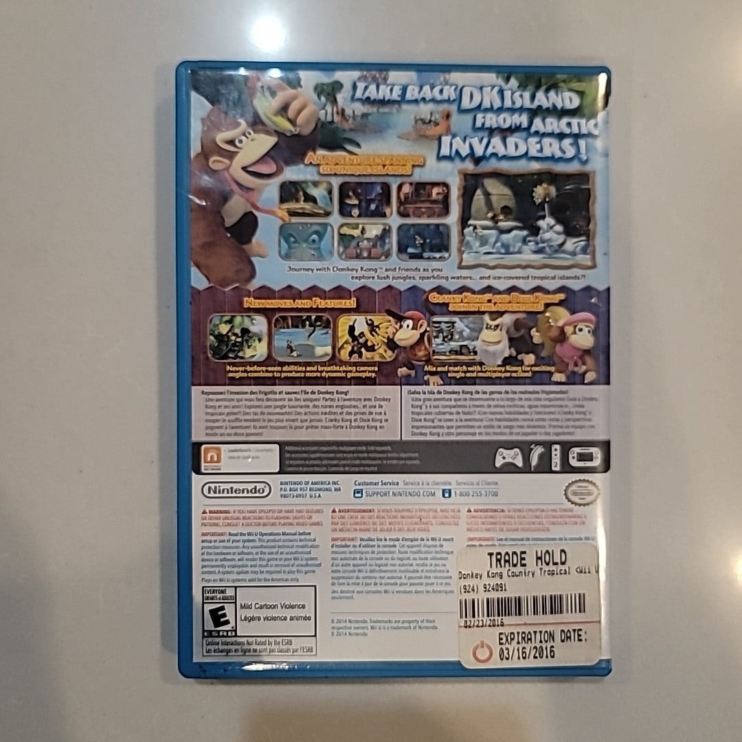 Donkey Kong Country: Tropical Freeze Nintendo Wii U 2014 Complete CIB