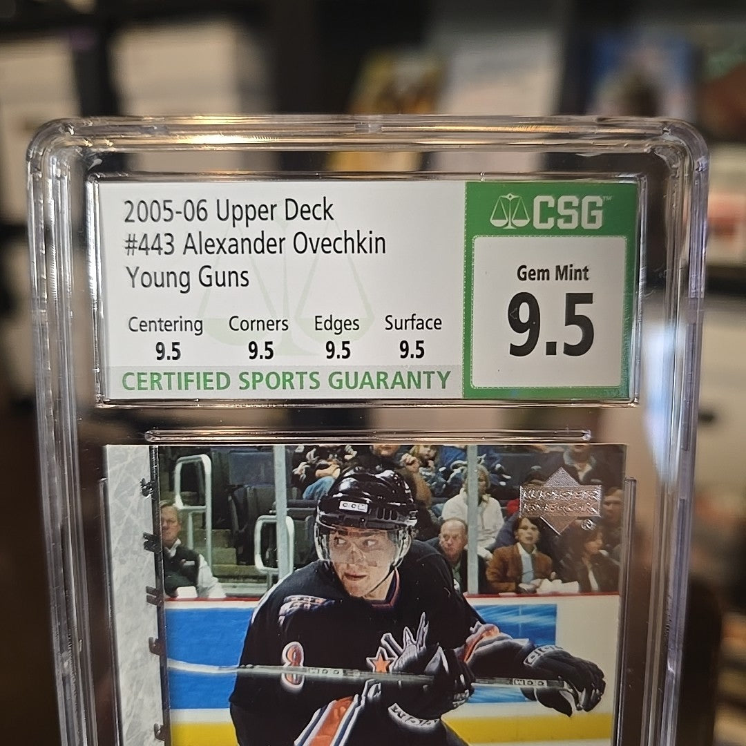 2005-06 Upper Deck Alexander Ovechkin #443 CSG 9.5 CGC 10 Young Guns Rookie Card