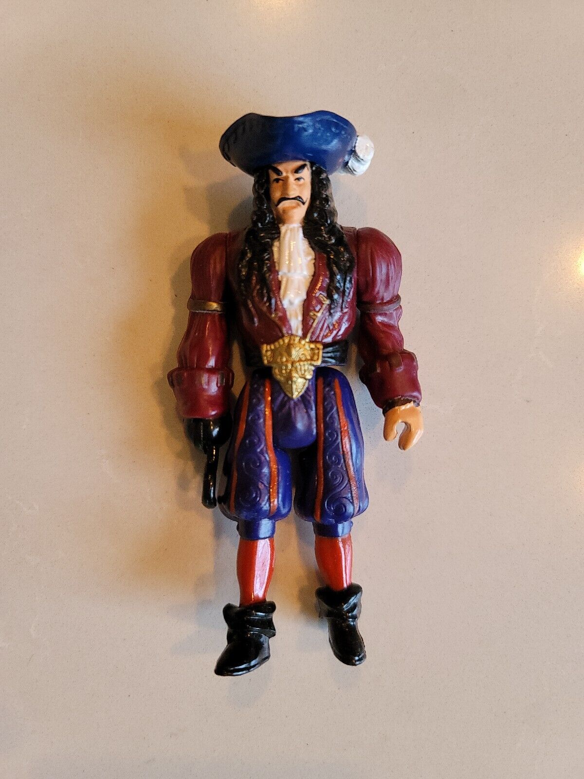 VINTAGE HOOK MOVIE CAPTAIN HOOK 1991 TRI-STAR 4.5" FIGURE
