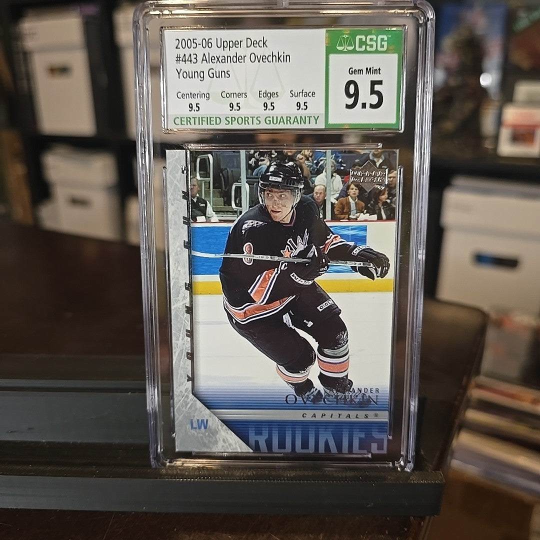 2005-06 Upper Deck Alexander Ovechkin #443 CSG 9.5 CGC 10 Young Guns Rookie Card
