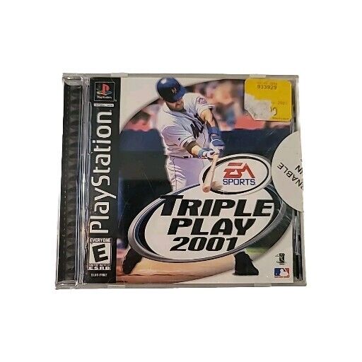 Triple Play 2001 (Sony PlayStation 1, 2000) Black Label Complete
