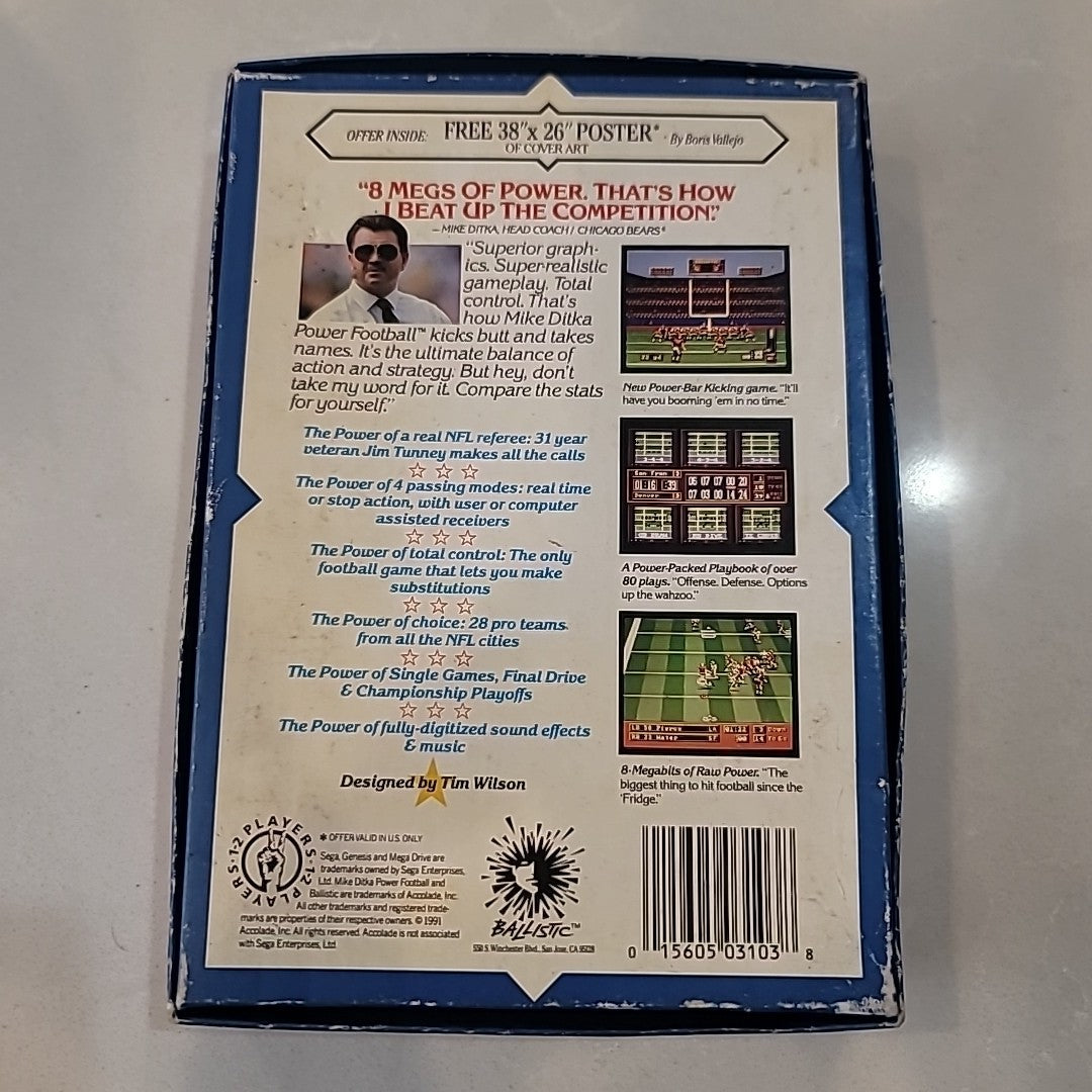 Mike Ditka's Power Football (Sega Genesis, 1991)