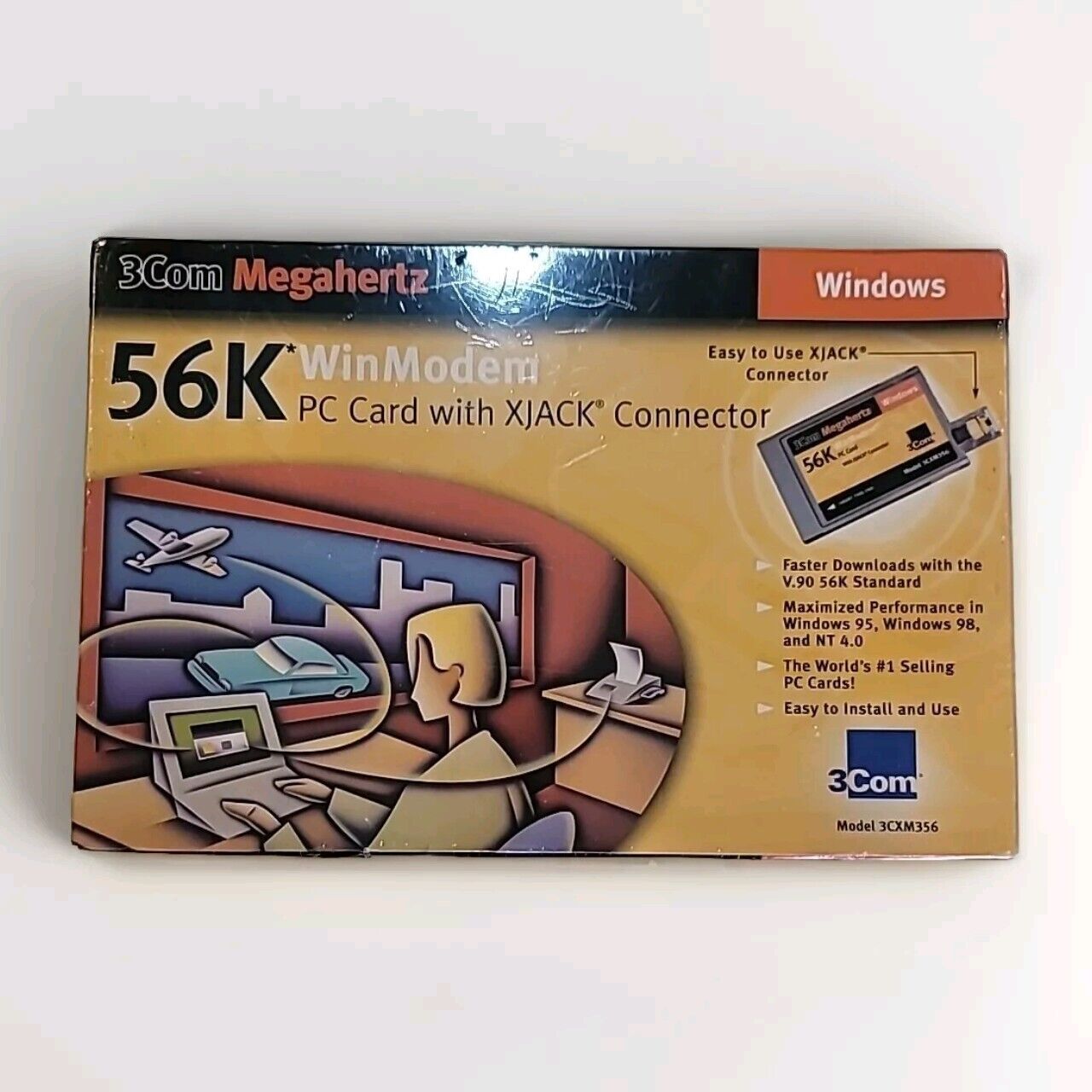 3COM Megahertz 56K WinModem PC Card with XJACK Connector  (NEW IN BOX)