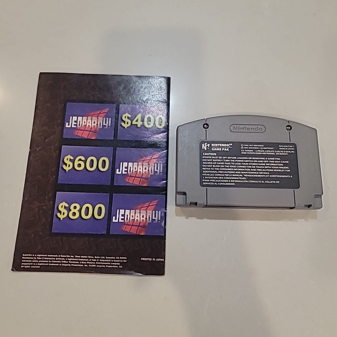 Jeopardy (Nintendo 64 N64, 1998) W/ Manual