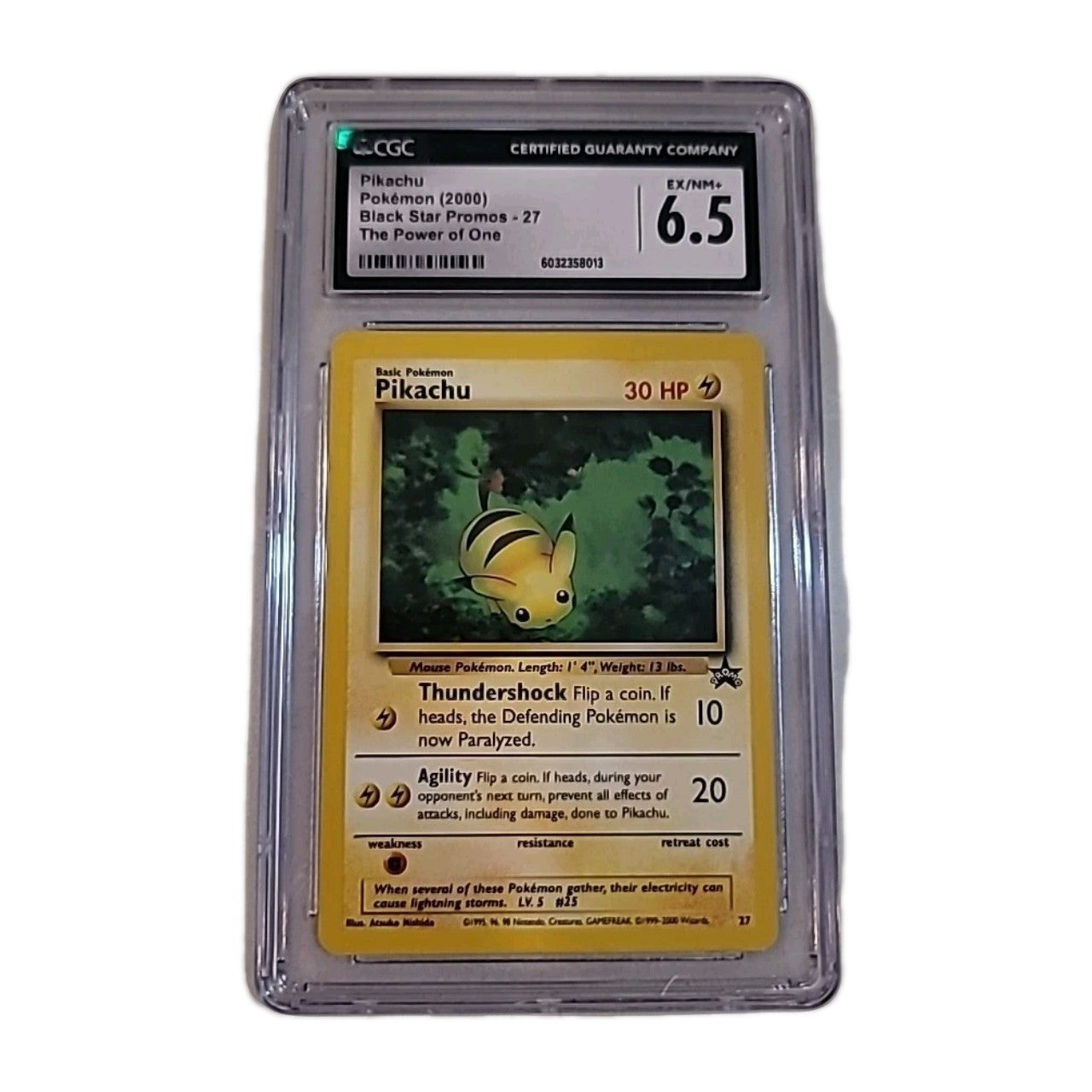 CGC 6.5 Pikachu 2000 Black Star Promos - 27 The Power Of One