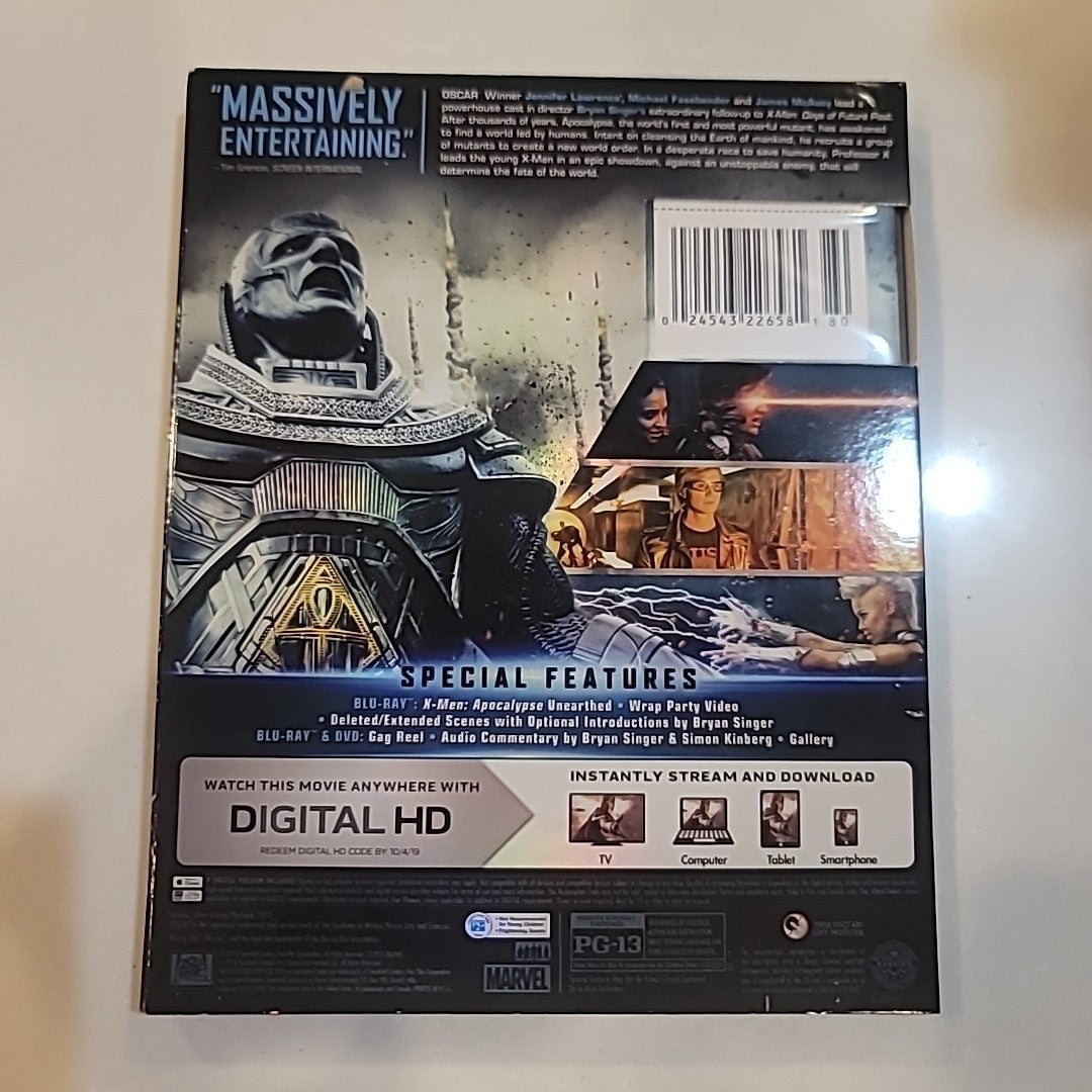 X-Men: Apocalypse (Blu-Ray / DVD / Digital) NEW slipcover