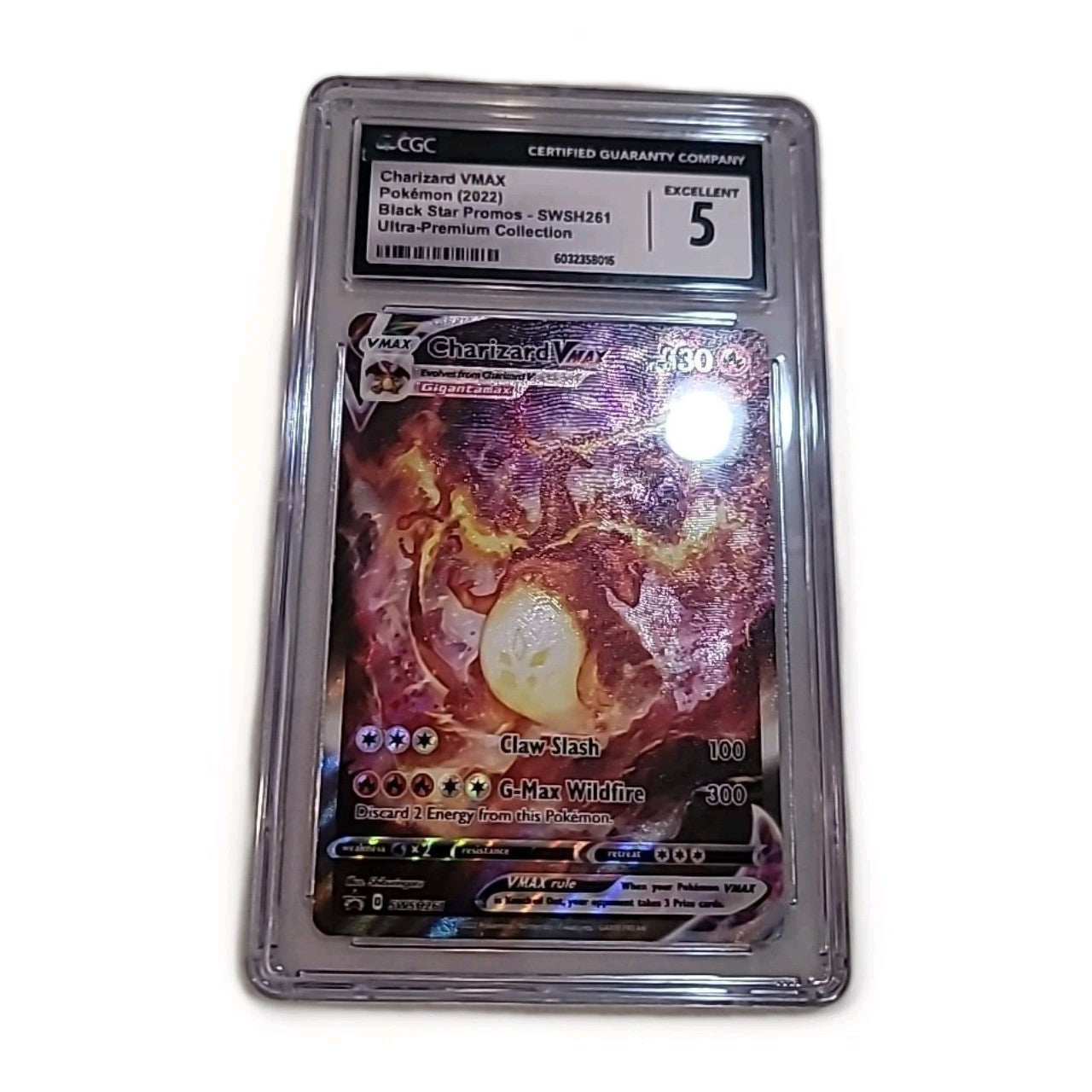 2022 Pokemon Black Star Promos SWSH261 Charizard Vmax Ultra Prem Coll CGC 5
