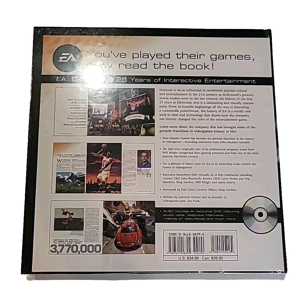 EA Celebrating 25 Years of Interactive Entertainment Hardcover Book Brand New