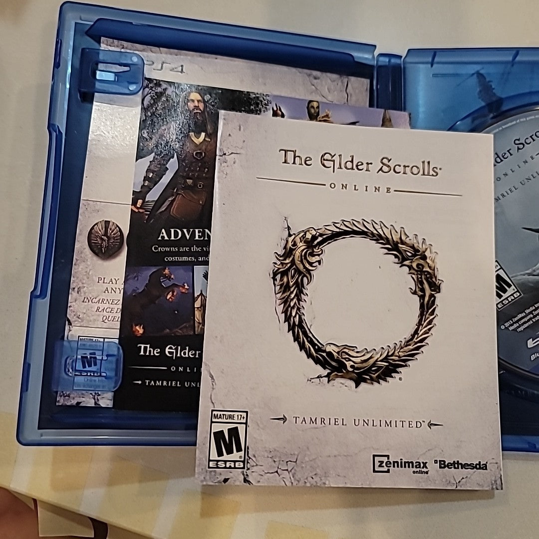The Elder Scrolls Online Tamriel Unlimited (Sony Playstation 4, PS4) Complete
