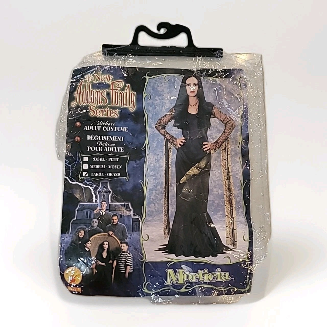 Adult Morticia Addams Family Costume Size L The Addams Family Dress & Wig Adult Morticia Addams Family Costume Size L The Addams Family Dress & Wig
