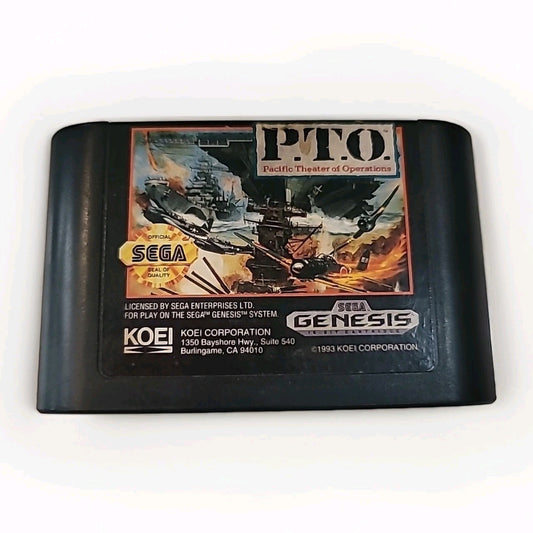 P.T.O. Pacific Theater of Operations (Sega Genesis, 1993) Cartridge Only