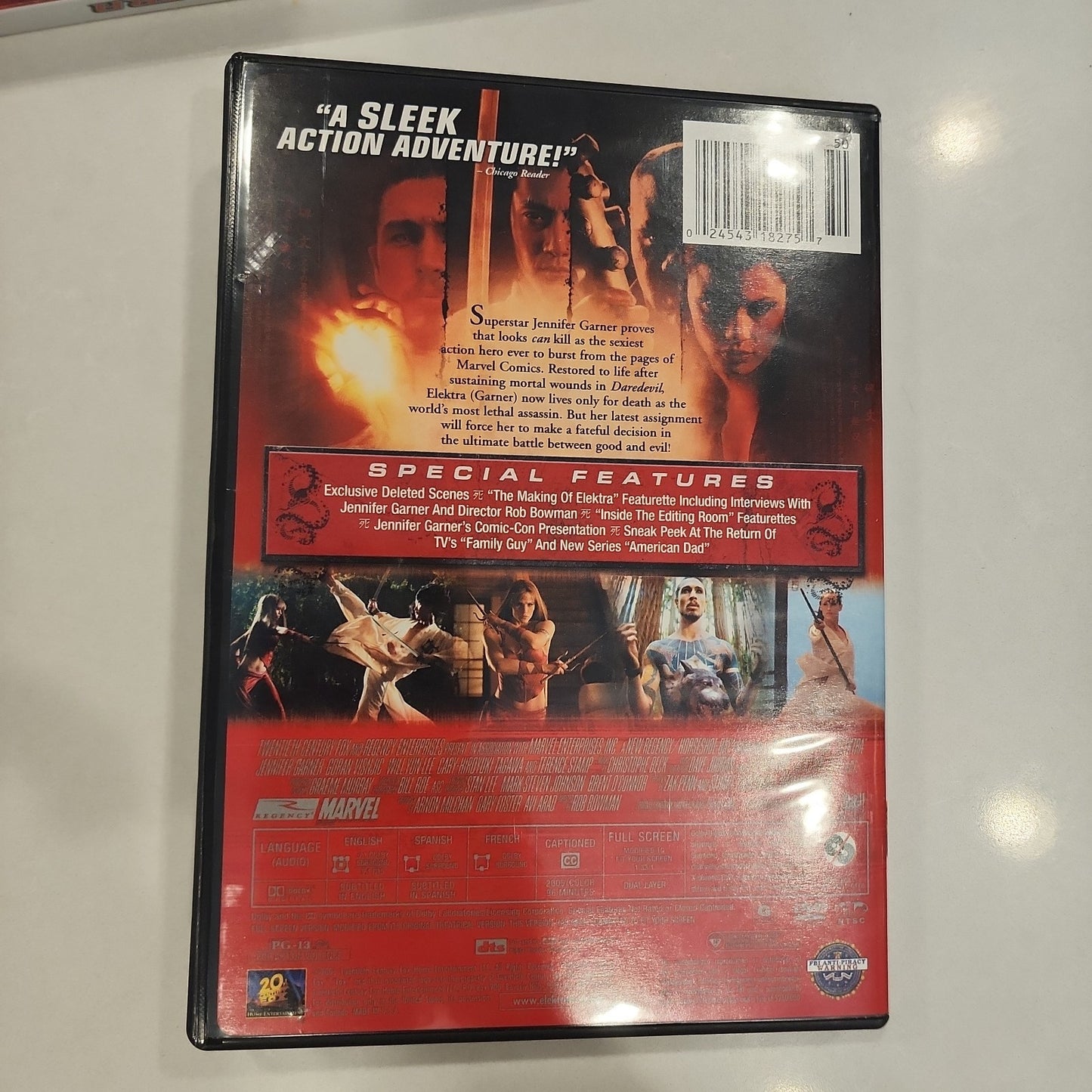 Elektra (DVD 2005 FS + Slipcover) Marvel Superhero Assassin Jennifer Garner Lee+