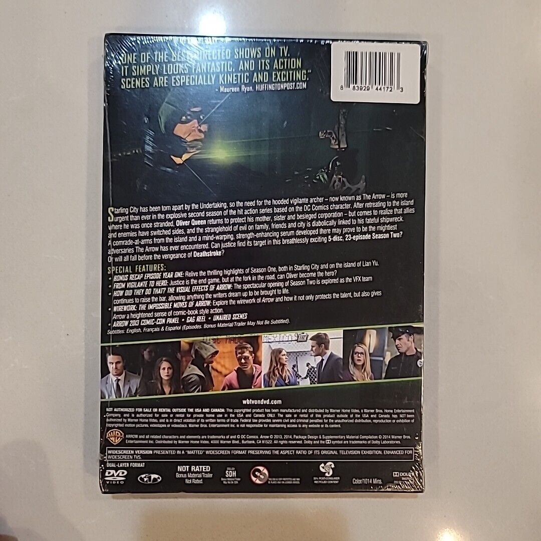 Arrow: The Complete Second Season (DC) (DVD, 2013) New Sealed