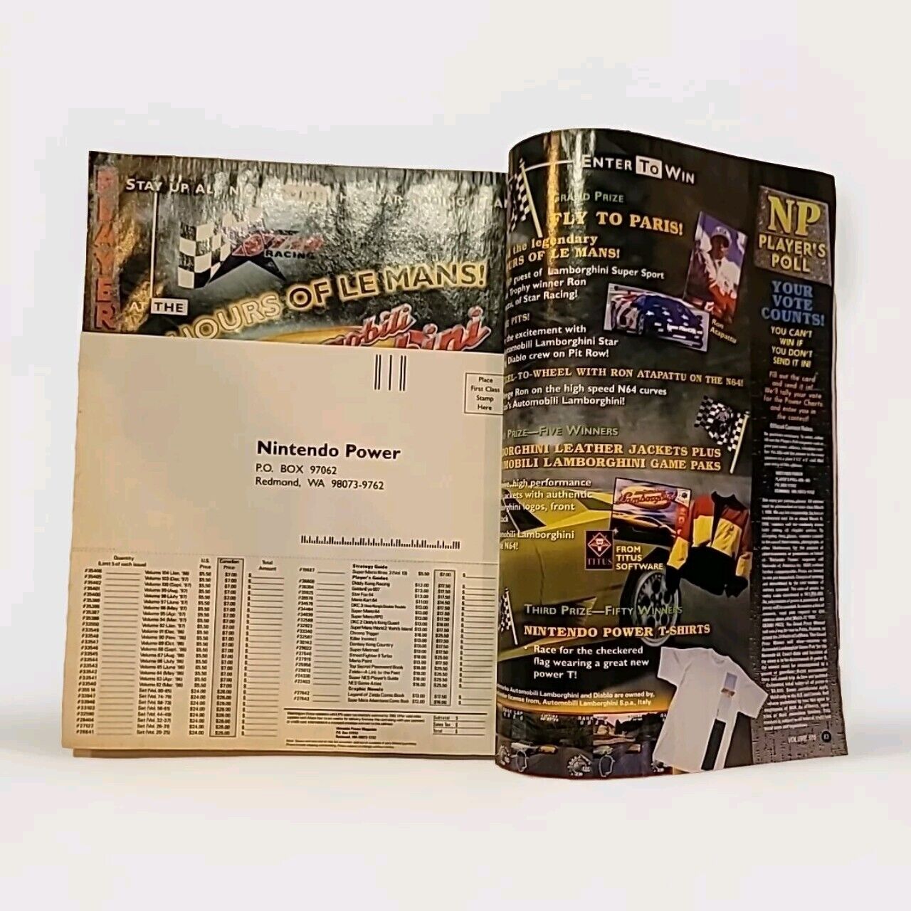 Nintendo Power Magazine Volume 105 February 1998 with Warioland 2 Poster