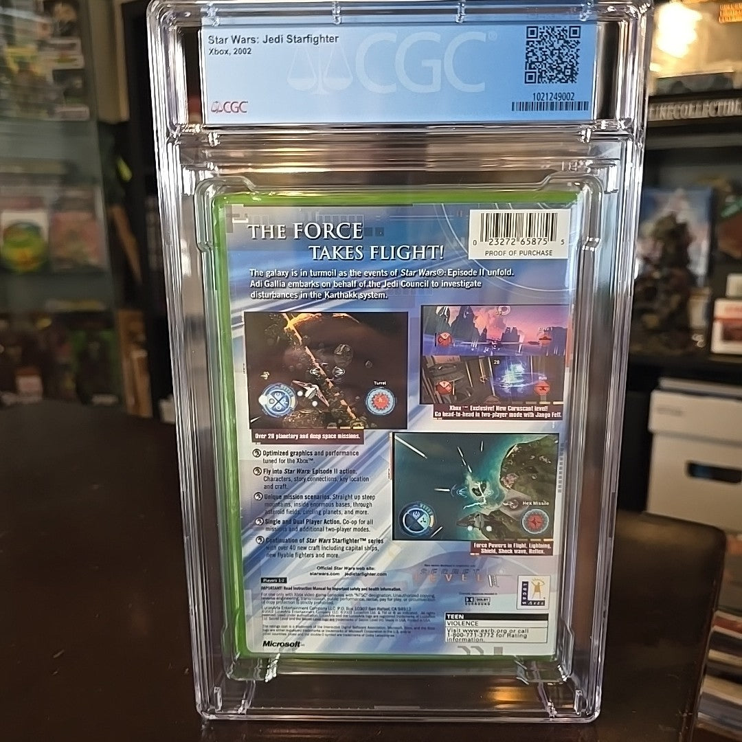 CGC 9.6 A+ Star Wars Jedi Starfighter Microsoft Xbox 1st Print Sealed