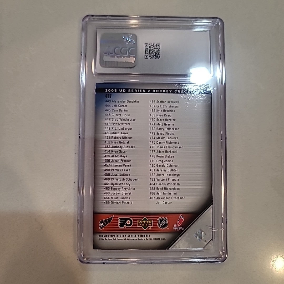 2005 Upper Deck Young Guns #487 ALEXANDER OVECHKIN Rookie PSA 9 Rc Jeff Carter