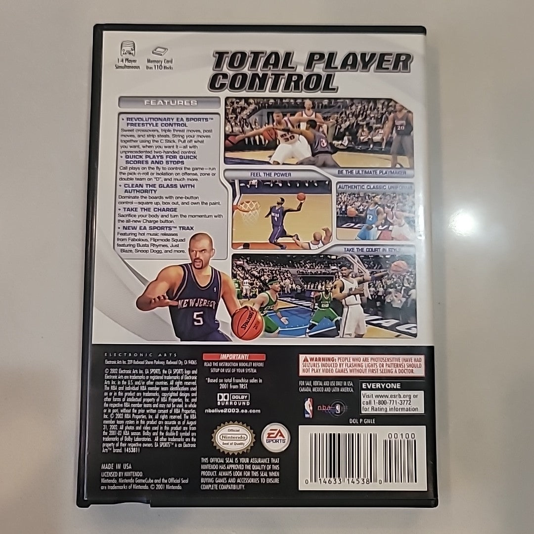 NBA Live 2003 (Nintendo GameCube, 2002), CIB, Tested and Working W/ Manual