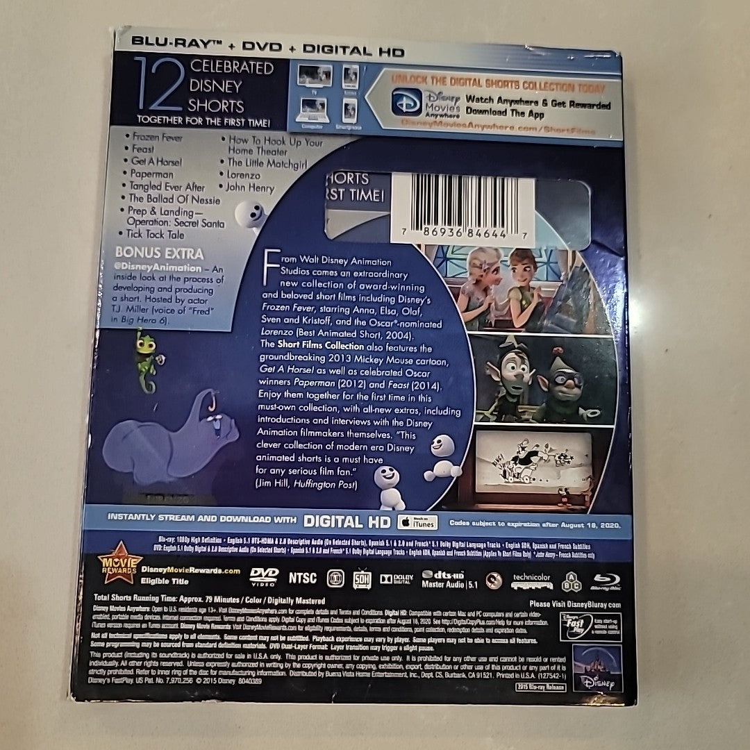 Walt Disney Animation Studios Short Films Collection (Blu-ray, 2015) New Sealed