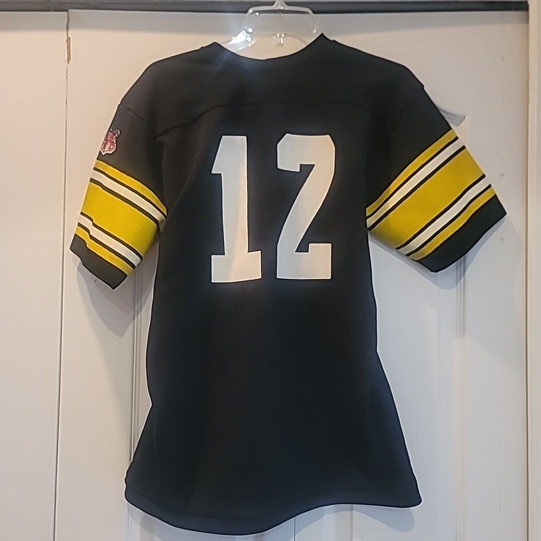 Vintage 70s 80s Rawlings NFL Pittsburgh Steelers Terry Bradshaw Jersey (L) #12